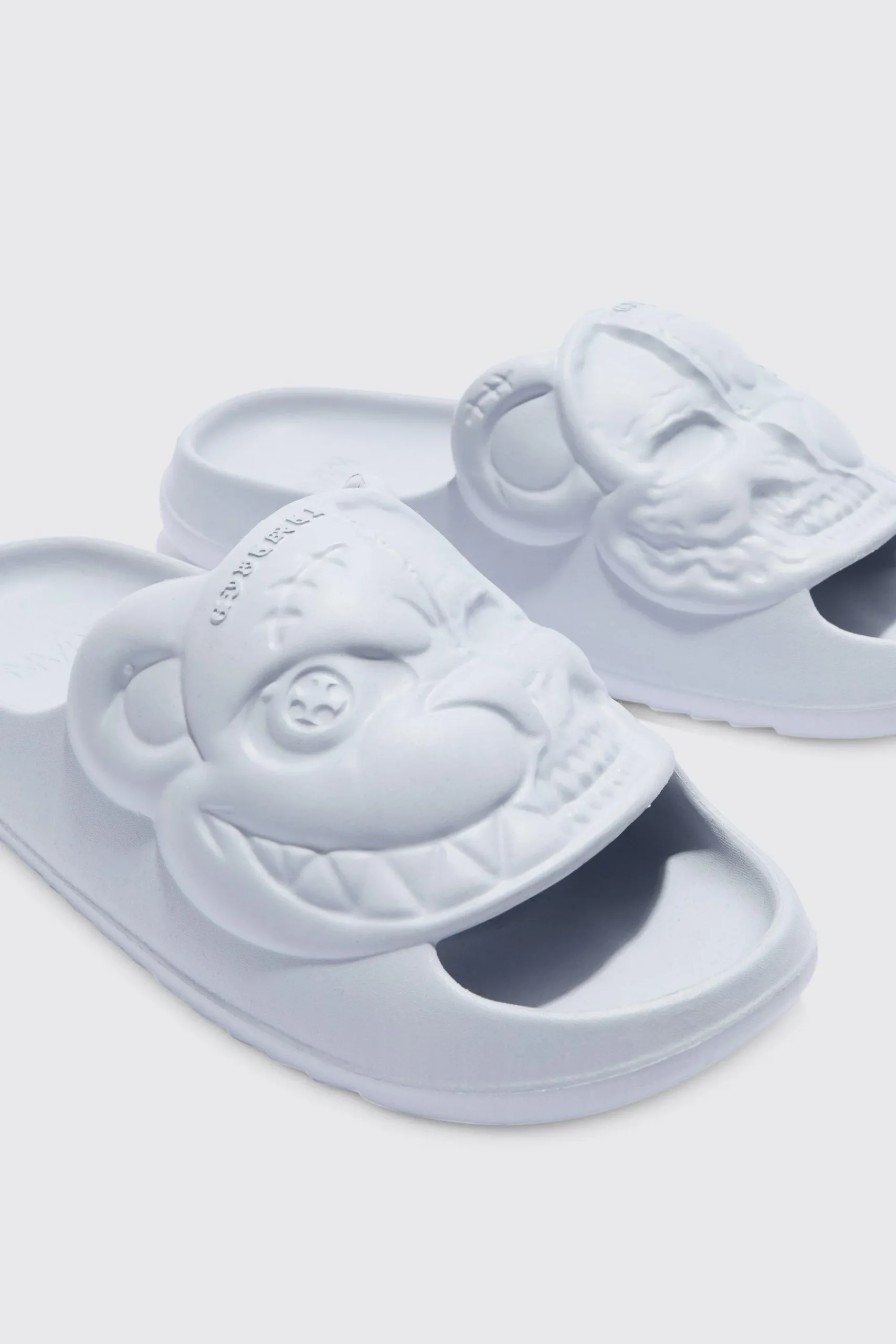 boohooMAN Perforated Evil Teddy Slider | UK| Sliders & Slippers