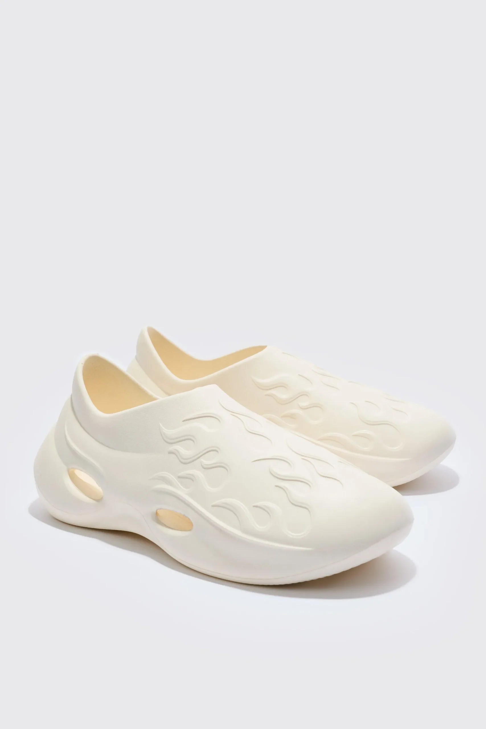boohooMAN Perforated Flame Moulded Mule | UK| Sliders & Slippers