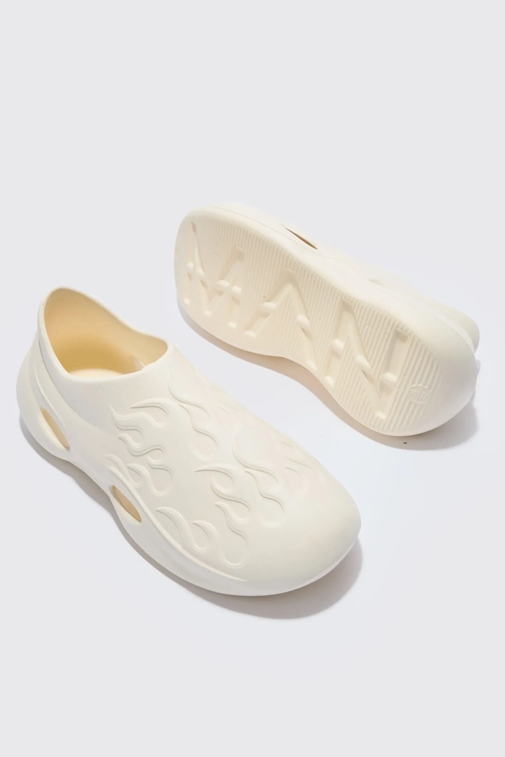 boohooMAN Perforated Flame Moulded Mule | UK| Sliders & Slippers