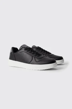 boohooMAN Perforated Panelled Trainers | UK| Trainers & Hi-Tops