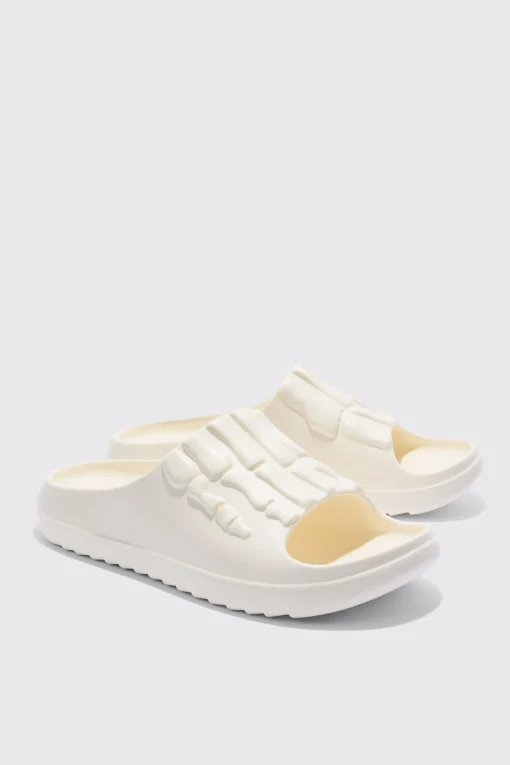 boohooMAN Perforated Skeleton Moulded Slider | UK| Sliders & Slippers