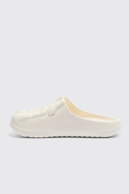 boohooMAN Perforated Skeleton Moulded Mule | UK| Sliders & Slippers