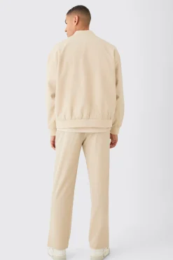 boohooMAN Pinstripe Oversized Smart Bomber Suit | UK| Suits & Tailoring