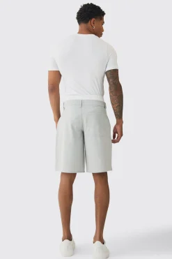 boohooMAN Pinstripe Woven Jort With Boxer Double Waistband | UK| Shorts