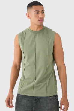 Pintuck Tank | UK^boohooMAN Outlet