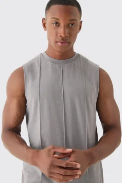 Pintuck Tank | UK^boohooMAN Online