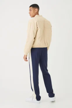 boohooMAN Pique Panel B Embroidered Jogger | UK| Trousers|Joggers