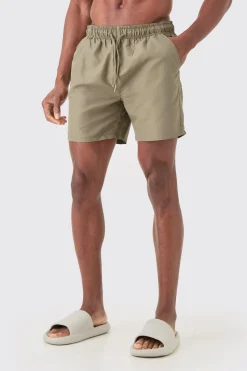 boohooMAN Plain Mid Length Swim Short | UK| Shorts