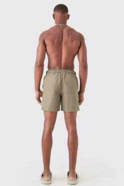 boohooMAN Plain Mid Length Swim Short | UK| Shorts