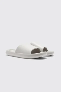 boohooMAN Plain Moulded Slider | UK| Sliders & Slippers