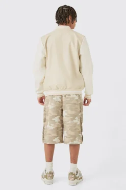 boohooMAN Plain PU Varsity Jacket In | UK| Coats & Jackets