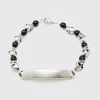 boohooMAN Plaque Skull Bead Bracelet | UK| Jewellery & Watches