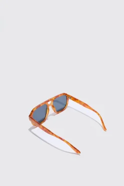 boohooMAN Plastic Aviator Tortoise Shell Sunglasses | UK| Sunglasses