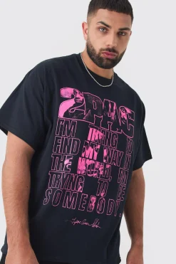 Plus 2 Pac Printed T-shirt In | UK^boohooMAN