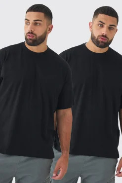 Plus 2 Pack Oversized T-shirt | UK^boohooMAN Hot