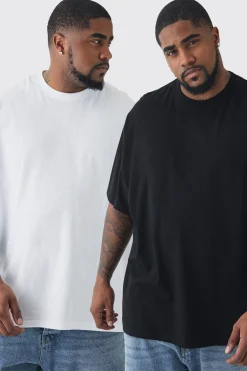 Plus 2 Pack Oversized T-shirt | UK^boohooMAN Sale