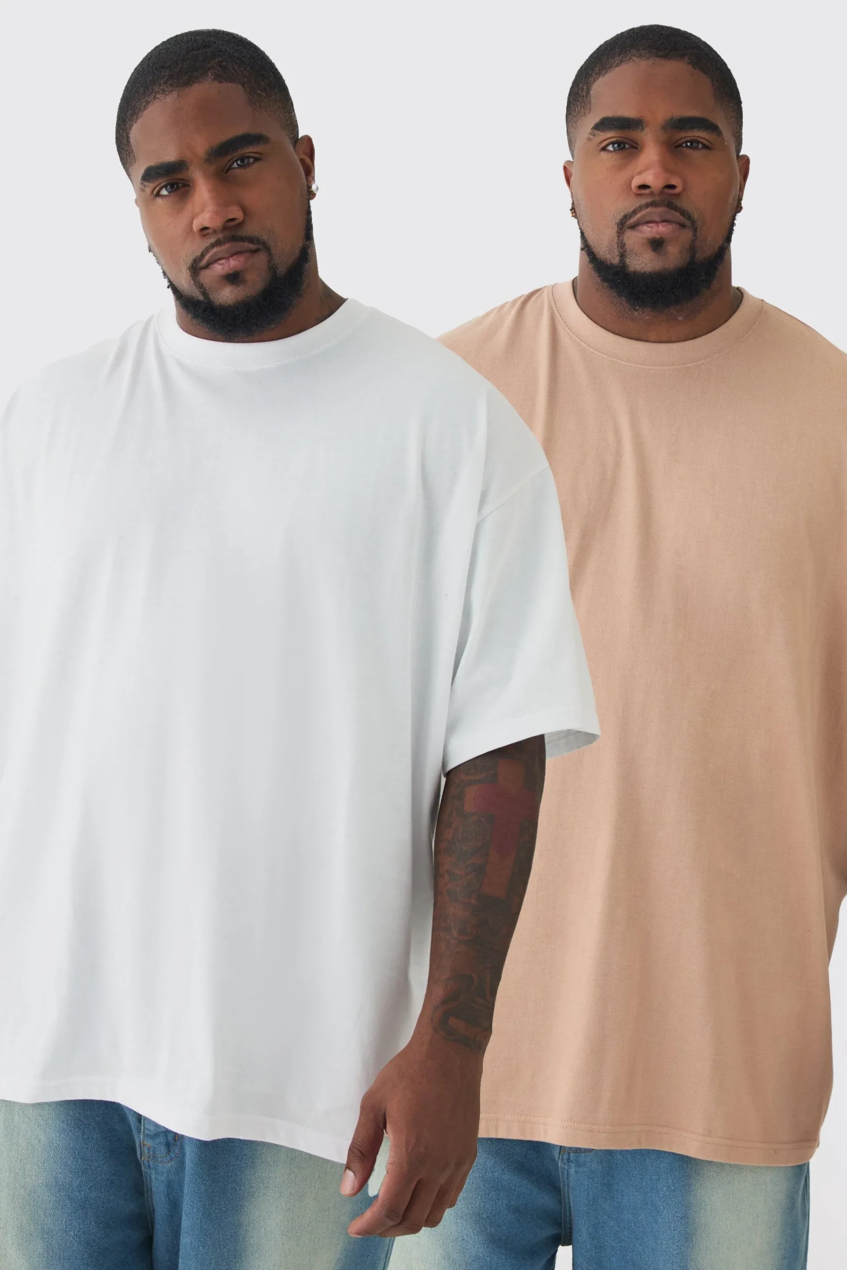 Plus 2 Pack Oversized T-shirt | UK^boohooMAN Sale