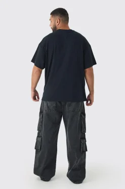 Plus ACDC License Print T-shirt | UK^boohooMAN Clearance