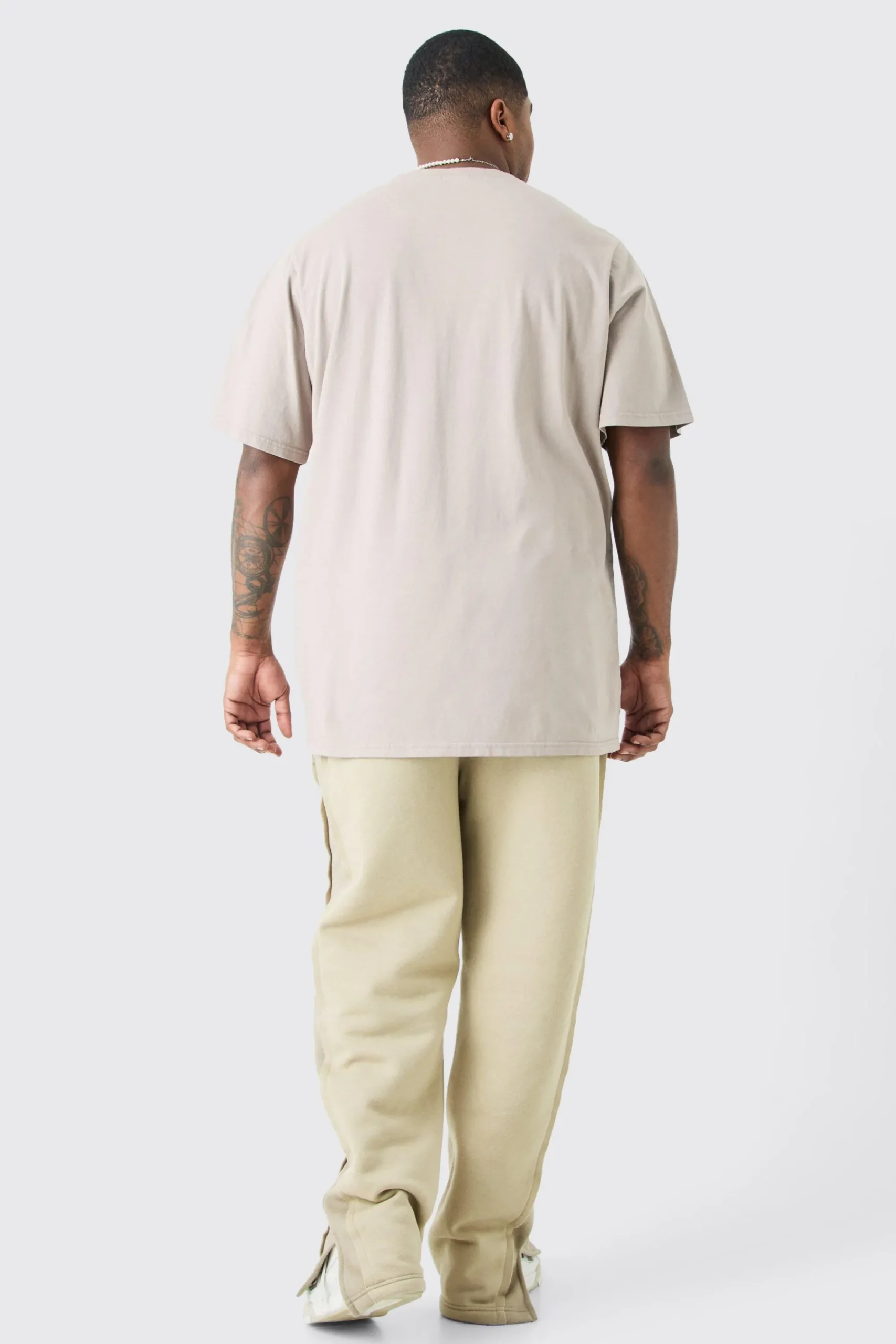 Plus Acid Wash Crew Neck T-shirt | UK^boohooMAN Clearance