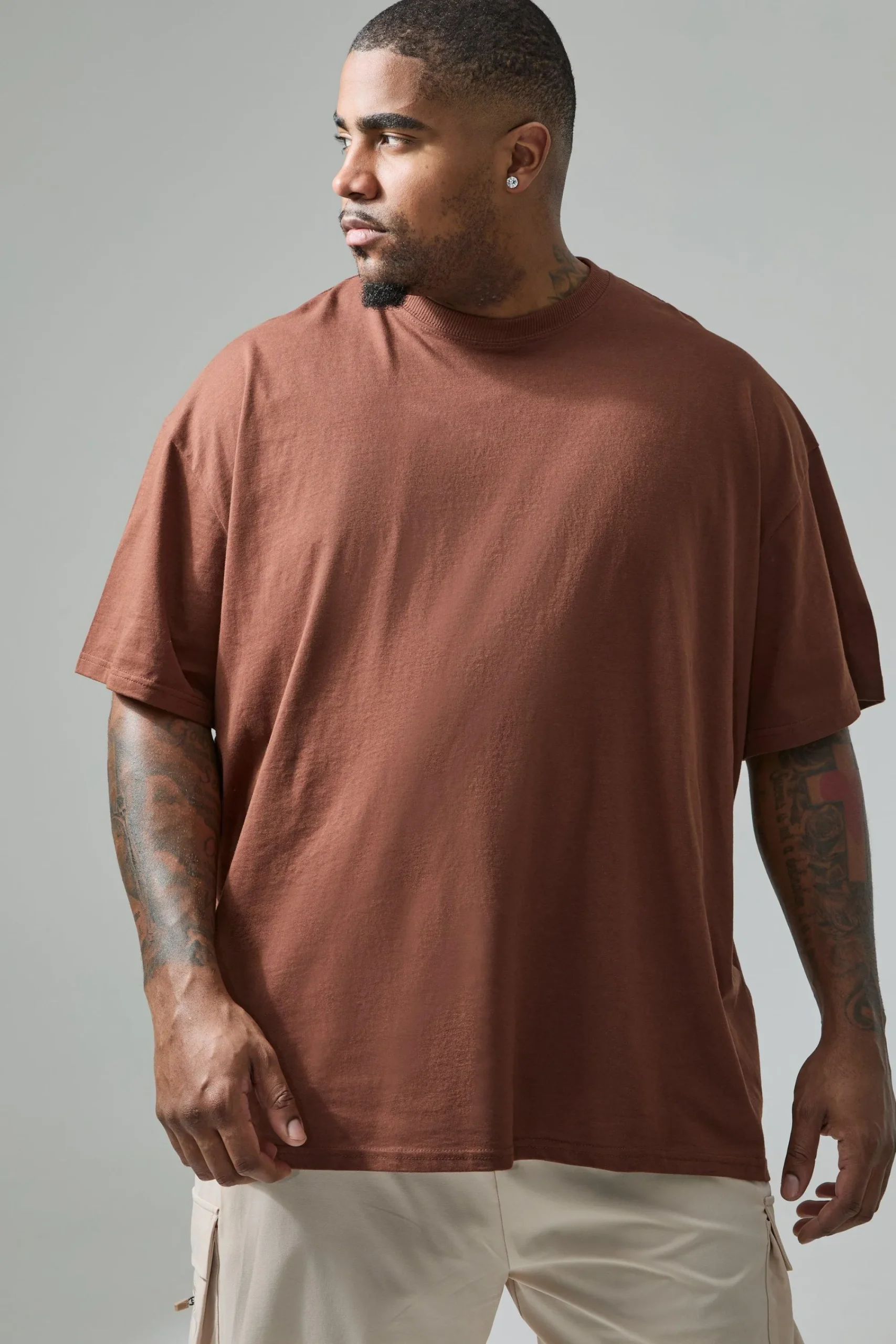 Plus Active Oversized One More Rep T-shirt | UK^boohooMAN Online