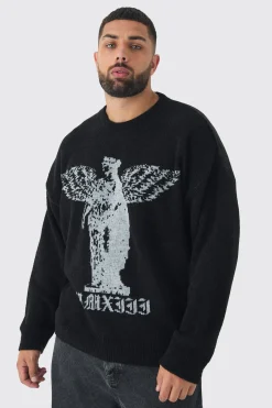 boohooMAN Plus Boucle Knit Renaissance Crew Neck Jumper | UK| Knitwear