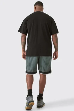 boohooMAN Plus Boxy Limited Basketball T-shirt & Short Set | UK| Sets & Co-Ords|Tracksuits