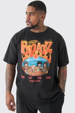 Plus Bratz Flame Print License T-shirt In | UK^boohooMAN New