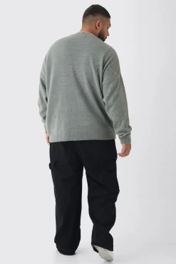boohooMAN Plus Brushed Knit Oversized Drop Shoulder Cardigan | UK| Knitwear