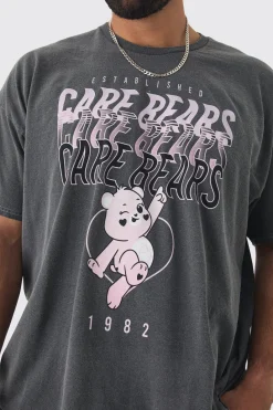 Plus Care Bears License Overdye Print T-shirt | UK^boohooMAN Discount