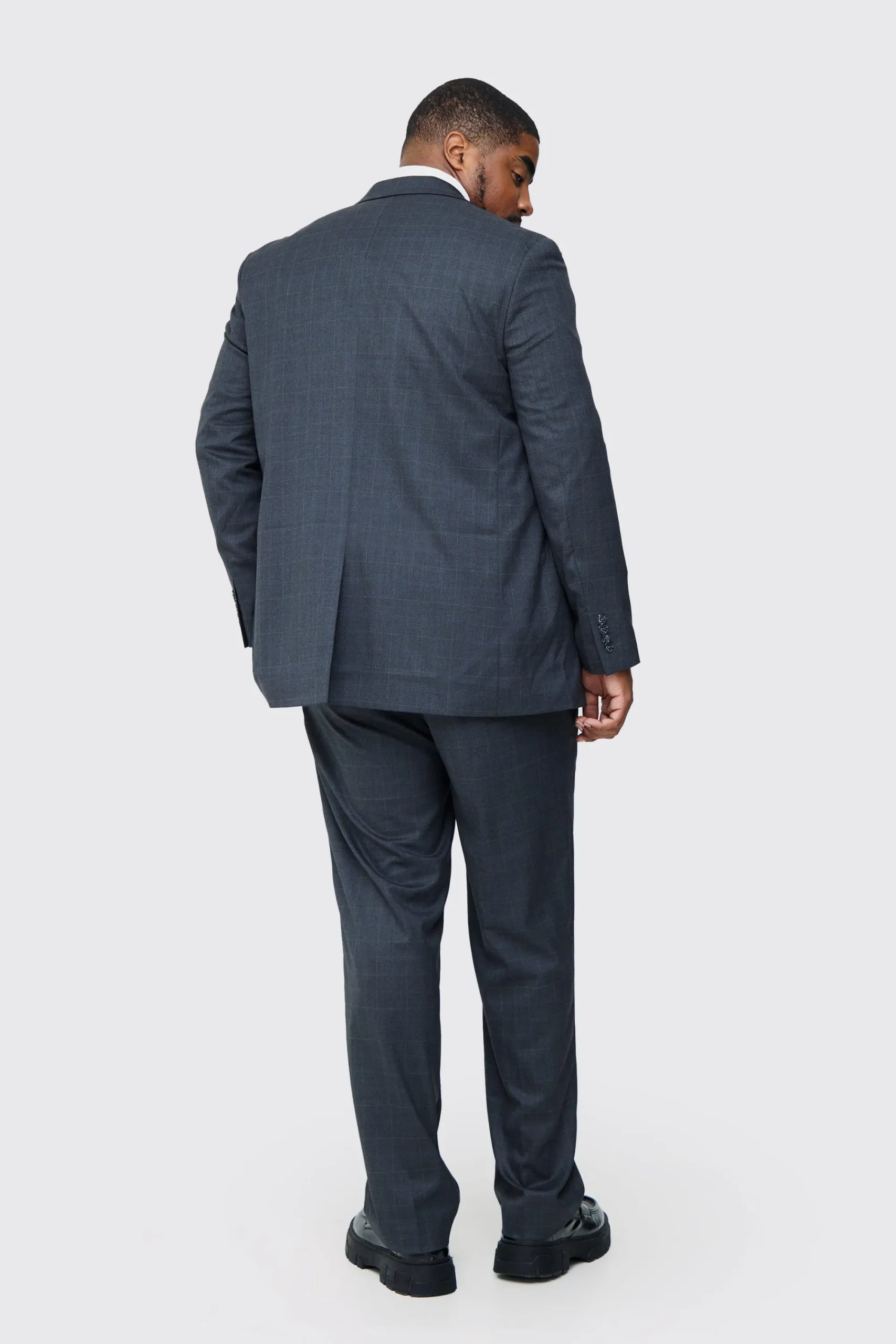boohooMAN Plus Check Regular Fit Suit Trouser | UK| Suits & Tailoring|Sets & Co-Ords