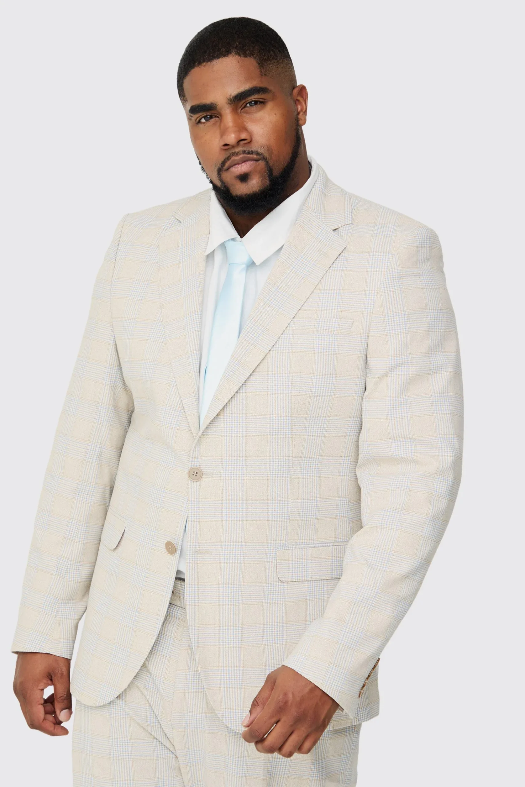 boohooMAN Plus Checked Skinny Fit Blazer | UK| Suits & Tailoring