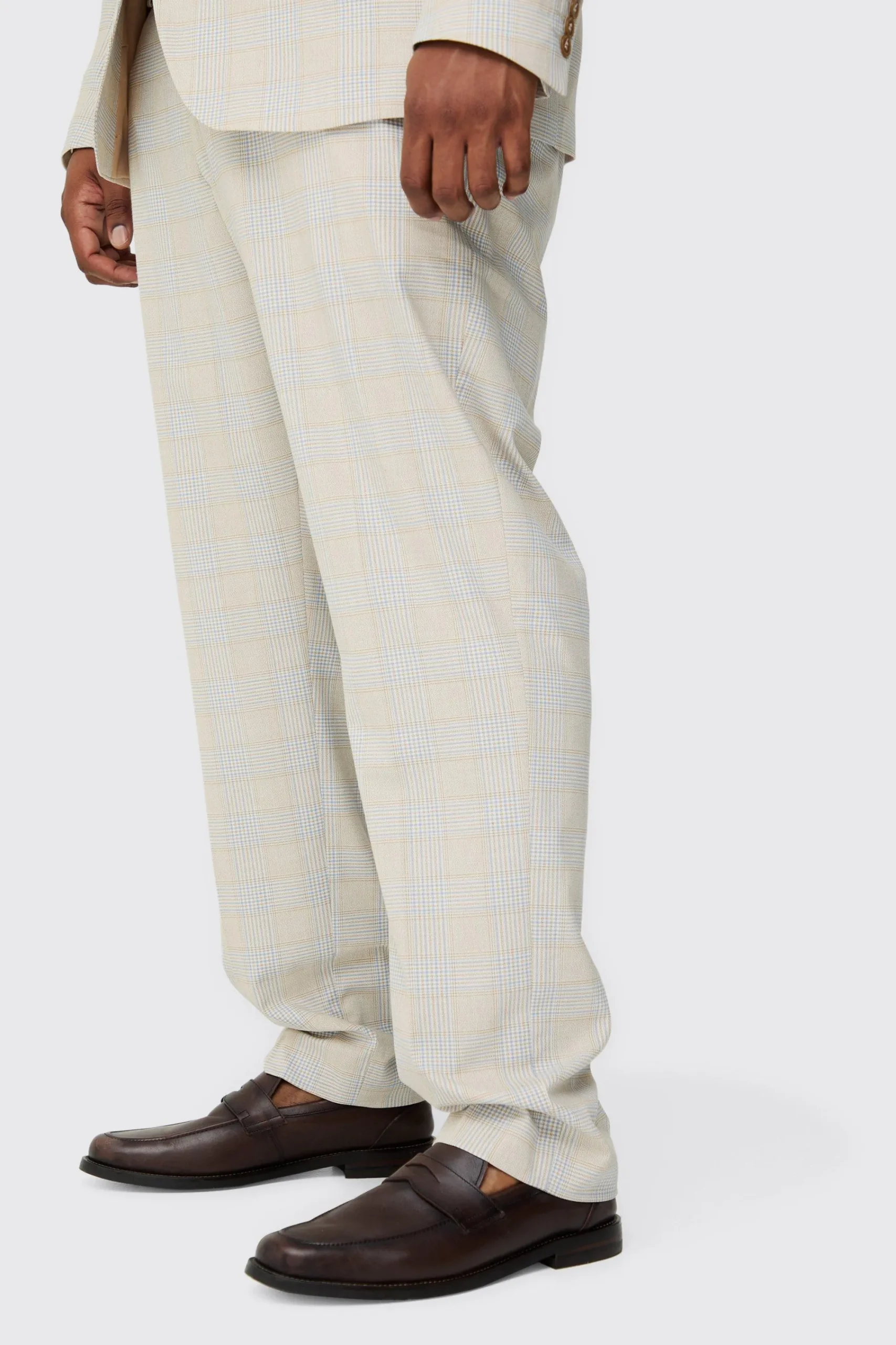 boohooMAN Plus Checked Skinny Fit Trousers | UK| Suits & Tailoring