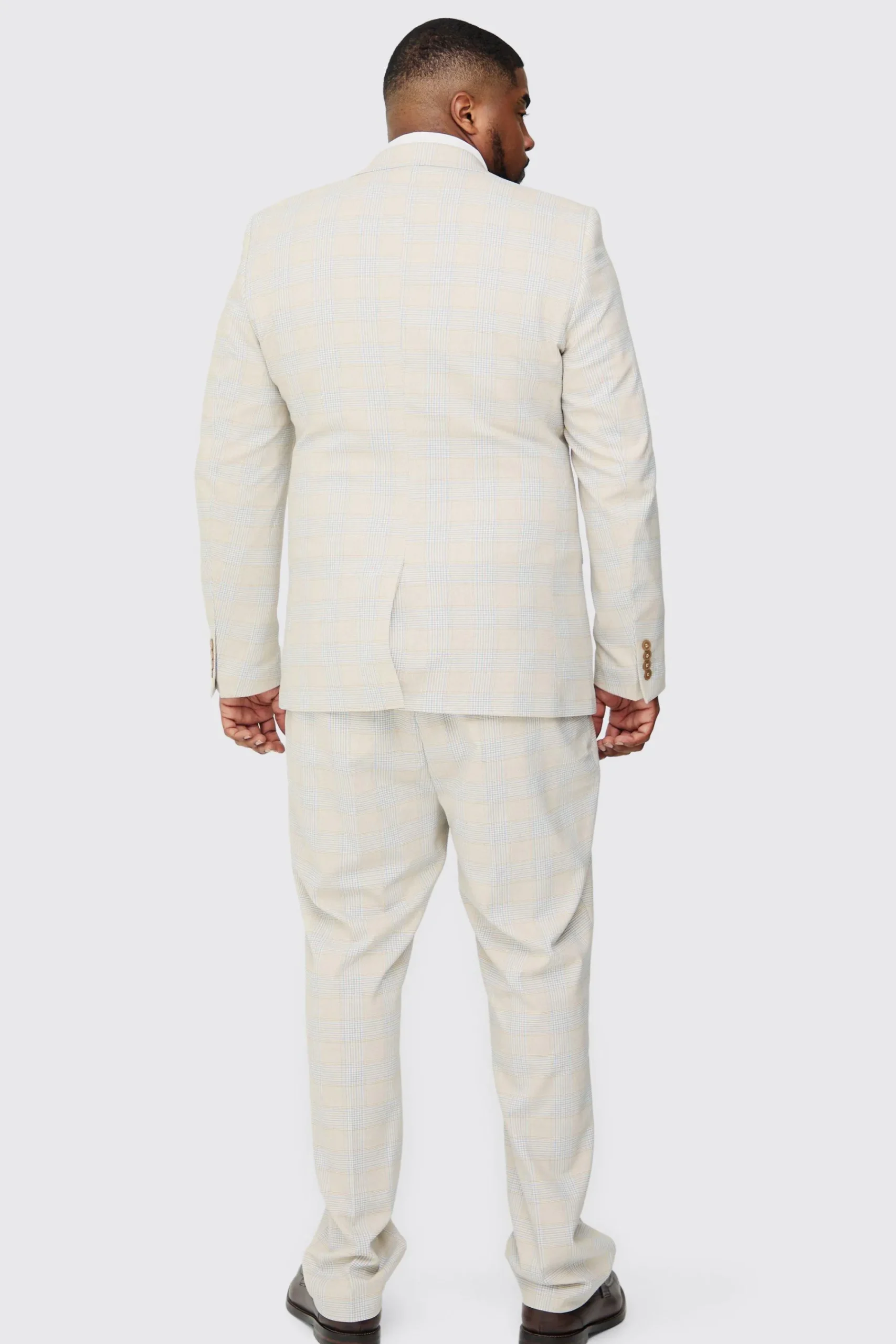 boohooMAN Plus Checked Skinny Fit Trousers | UK| Suits & Tailoring