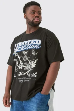 Plus Core Limited Edition Skeleton Printed T-shirt In | UK^boohooMAN New