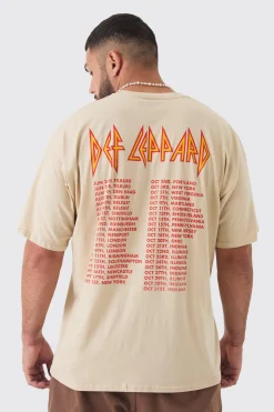 Plus Def Leppard License Tour Graphic T-shirt | UK^boohooMAN
