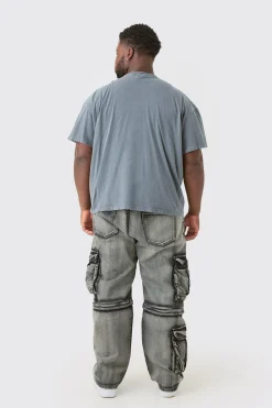 Plus Distressed Oversized Washed Alien Graphic T-shirt | UK^boohooMAN Discount