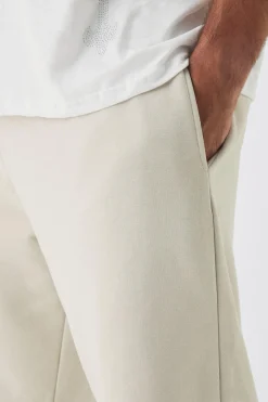 boohooMAN Plus Double Waistband Baggy Fit Jersey Bottoms In | UK| Trousers|Joggers