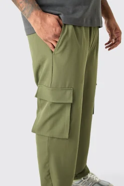 boohooMAN Plus Elastic Lightweight Skinny Cargo Trouser | UK| Trousers|Cargos