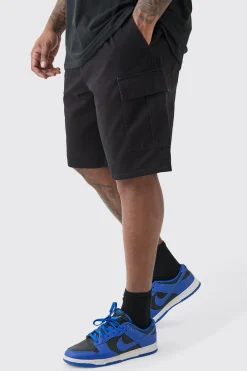 boohooMAN Plus Elasticated Waist Relaxed Fit Cargo Shorts | UK| Shorts