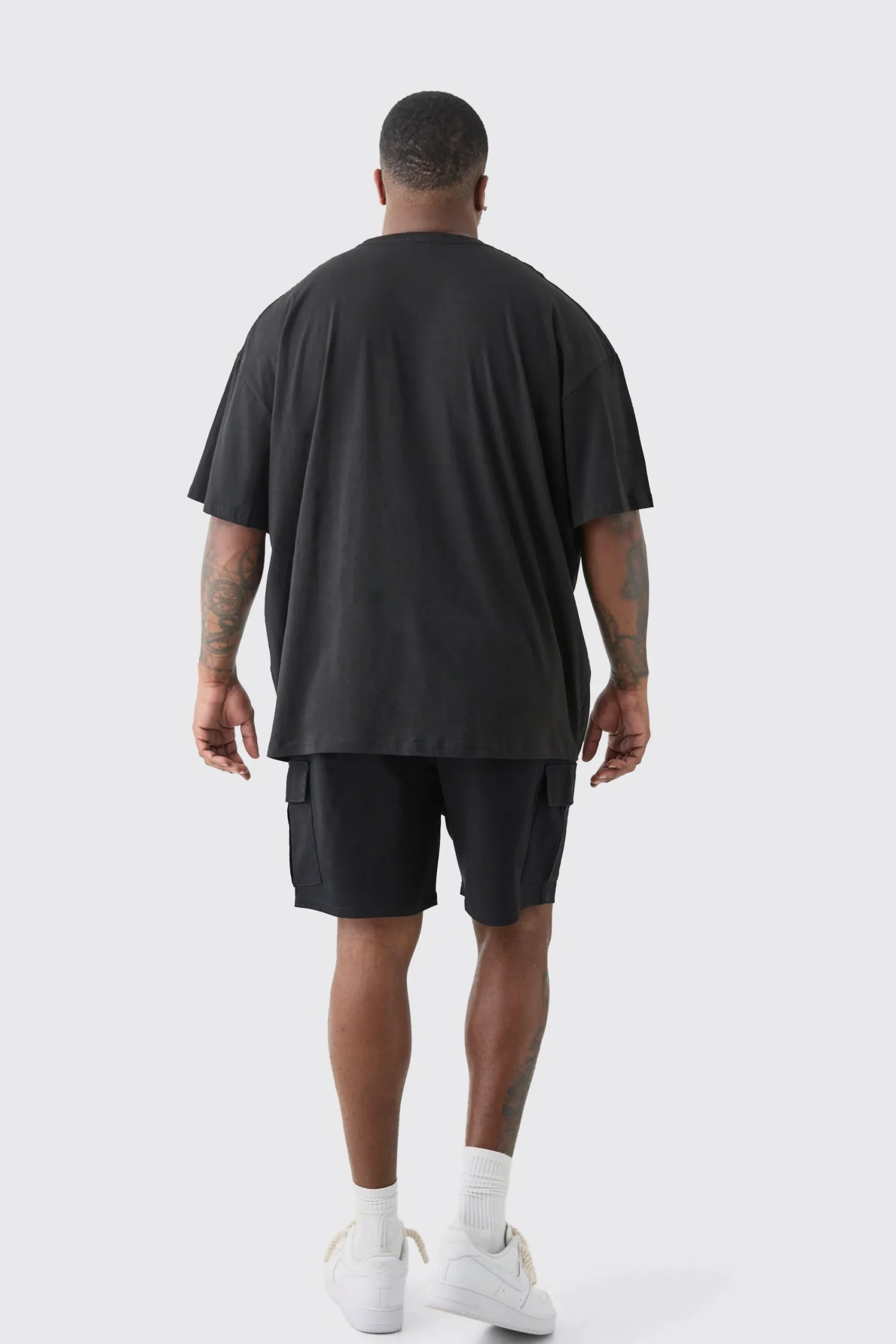 boohooMAN Plus Elasticated Waist Slim Fit Cargo Shorts | UK| Shorts