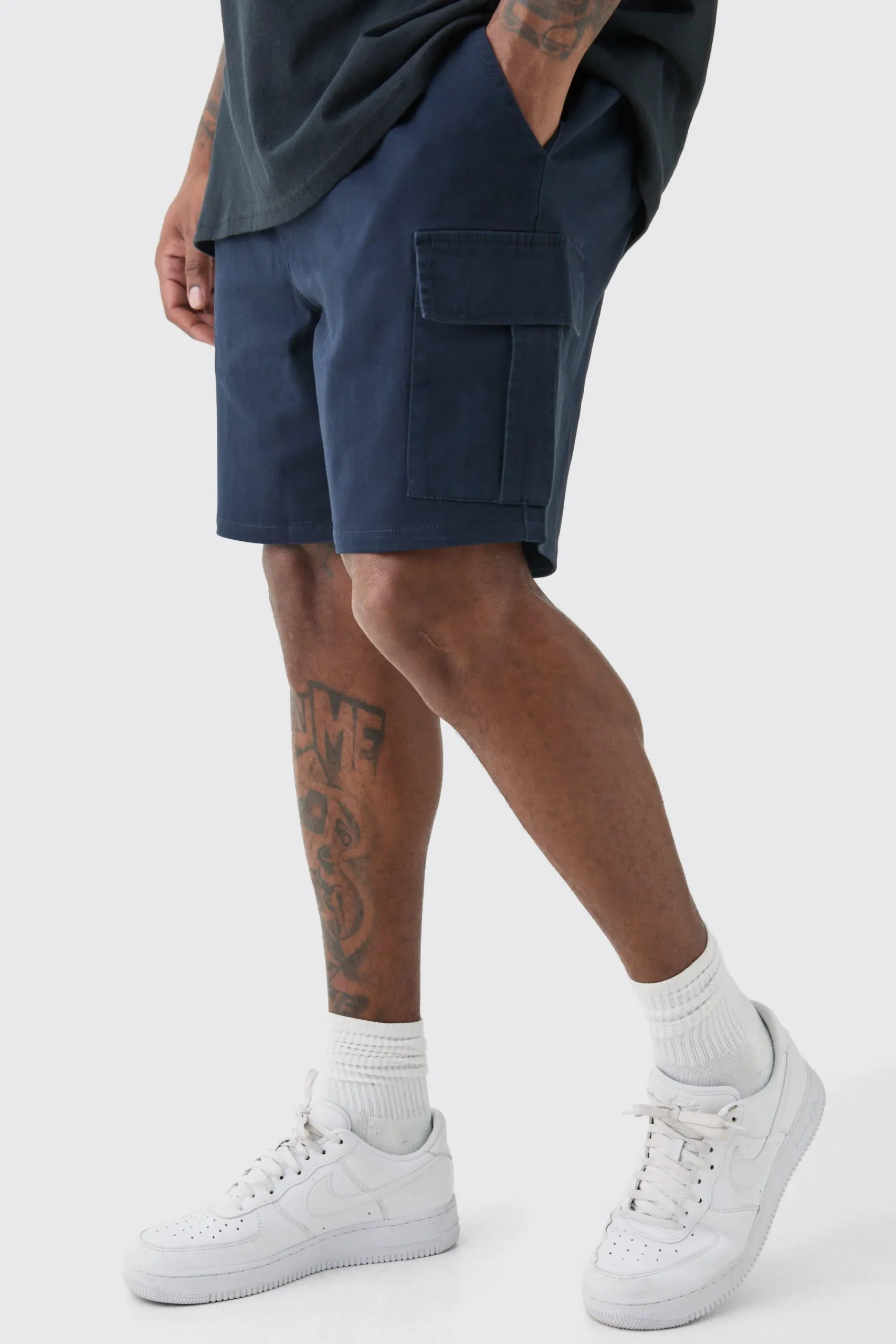 boohooMAN Plus Elasticated Waist Slim Fit Cargo Shorts | UK| Trousers|Shorts