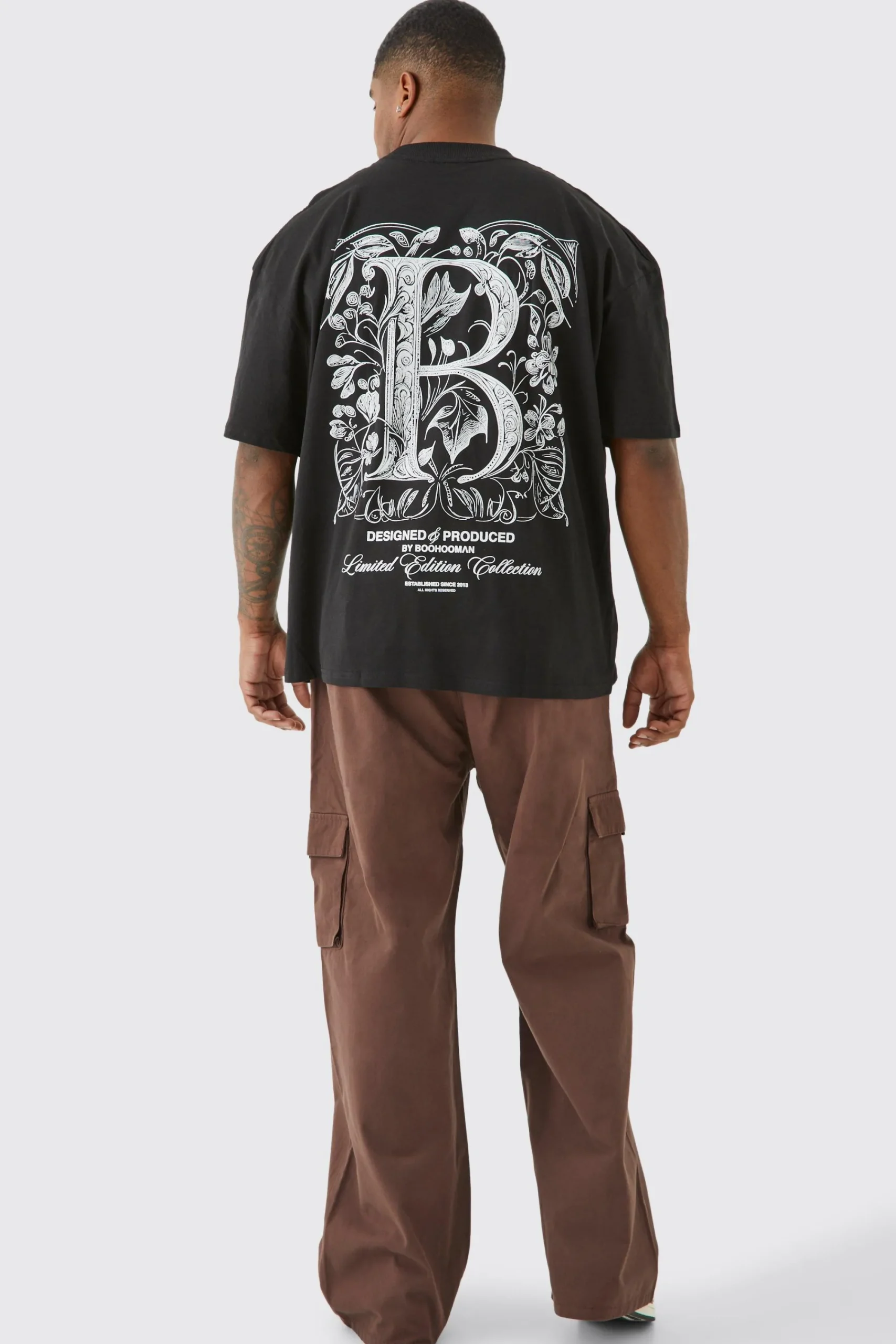 boohooMAN Plus Elasticated Waist Relaxed Fit Cargo Trousers | UK| Trousers|Cargos