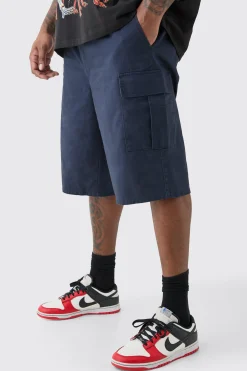 boohooMAN Plus Elasticated Waist Relaxed Fit Cargo Jorts | UK| Shorts