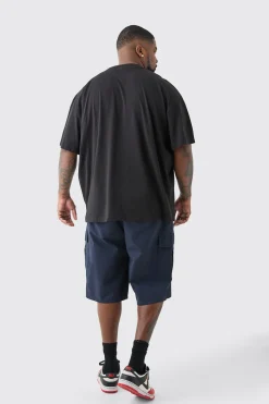 boohooMAN Plus Elasticated Waist Relaxed Fit Cargo Jorts | UK| Shorts