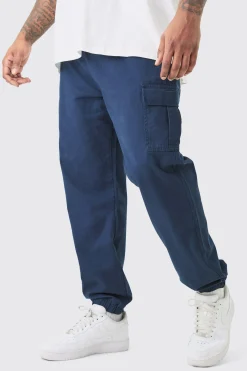 boohooMAN Plus Elasticated Waist Slim Fit Cargo Trousers | UK| Trousers|Cargos