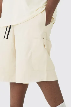 boohooMAN Plus Elasticated Waistband Smart Pocket Jort | UK| Shorts