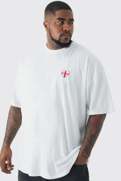 Plus England Embroidered T-shirt | UK^boohooMAN New