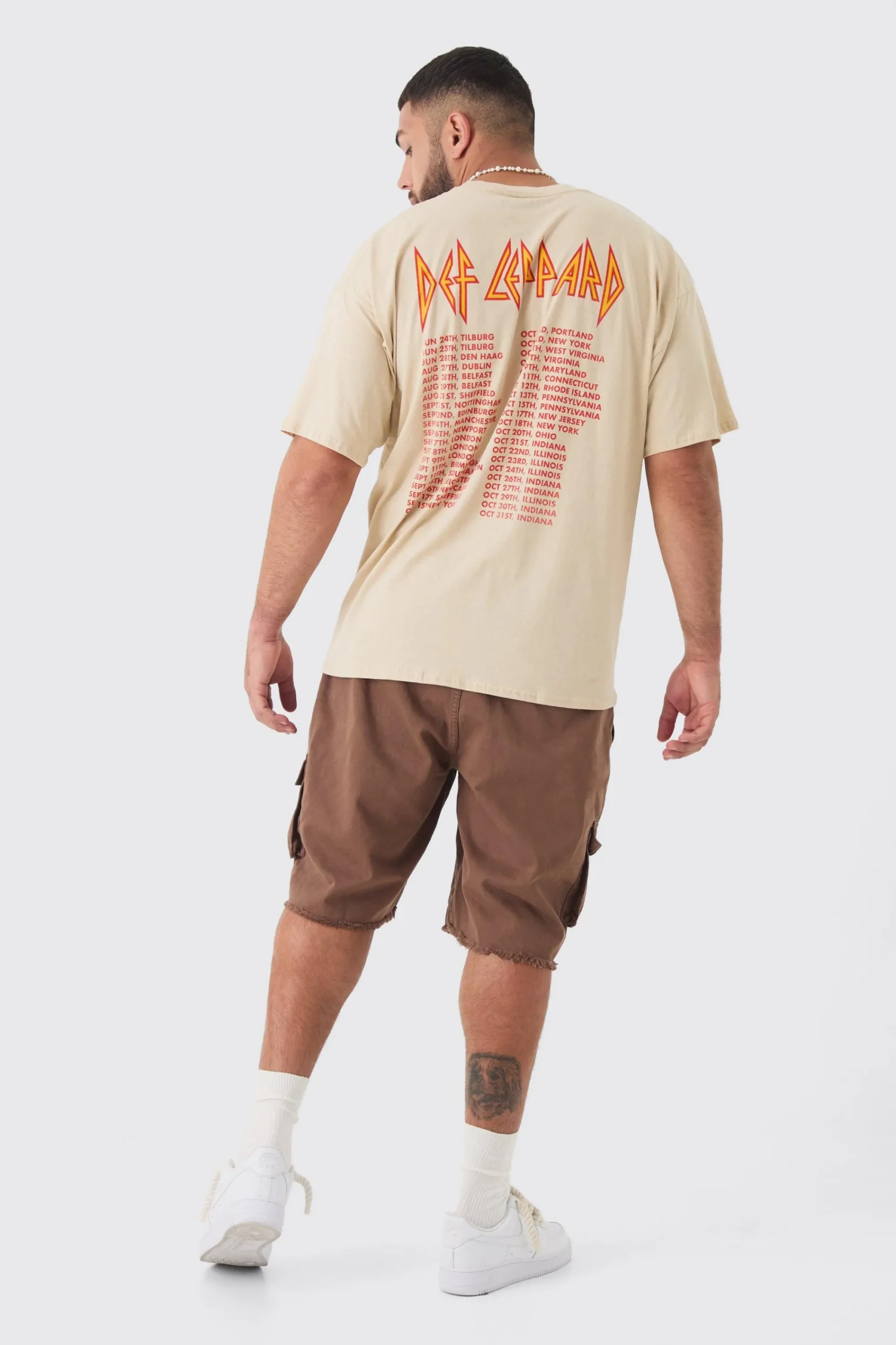 boohooMAN Plus Fixed Waist Raw Hem Relaxed Cargo Shorts | UK| Shorts