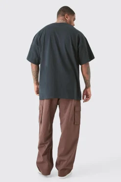 boohooMAN Plus Fixed Waist Relaxed Fit Cargo Trousers | UK| Trousers|Cargos