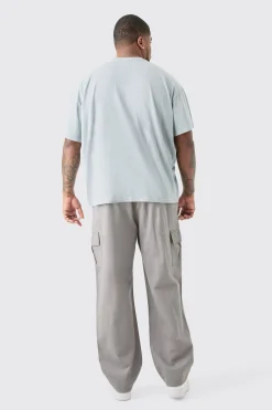 boohooMAN Plus Fixed Waist Straight Fit Cargo Trousers | UK| Trousers|Cargos